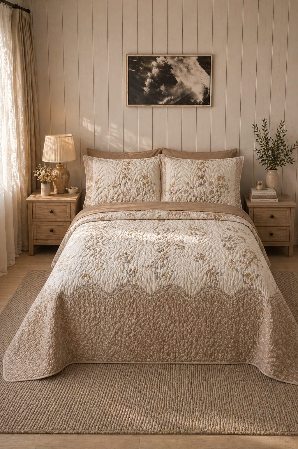 Quilted Bed sheet Sets 4pc