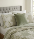 Olive Vintage Patchwork Quilted Set (3-Piece Set)